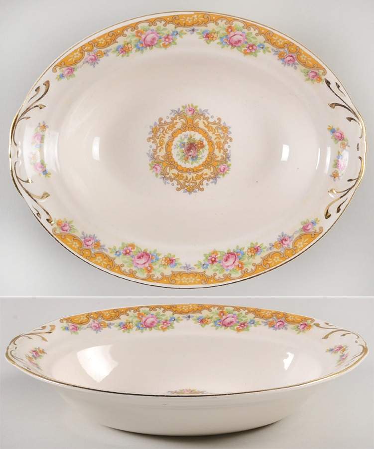 CRP24 9" Oval Vegetable Bowl by Crown Potteries-1