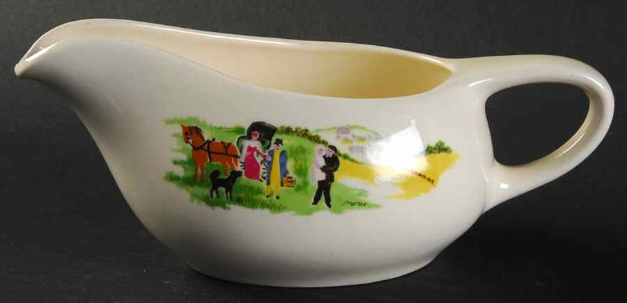 Grandma Moses Creamer by Crown Potteries-1