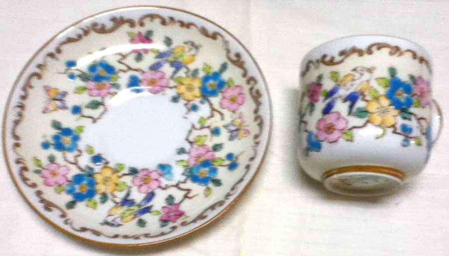 15663 Flat Demitasse Cup & Saucer Set by Crown Staffordshire-1