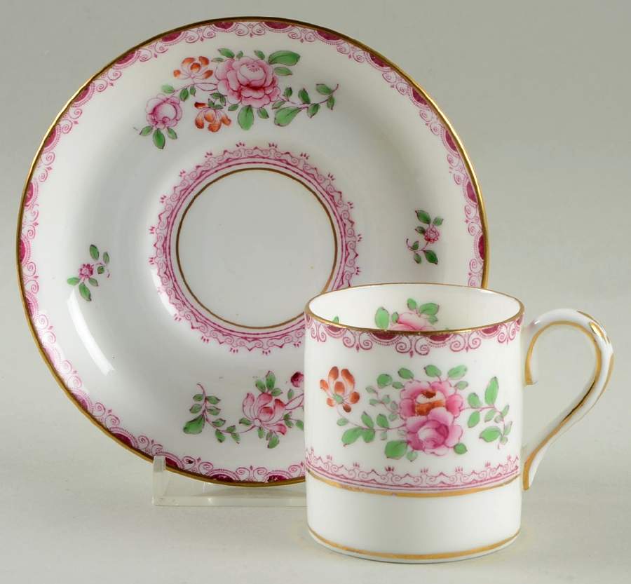 A5782 Flat Demitasse Cup & Saucer Set by Crown Staffordshire-1