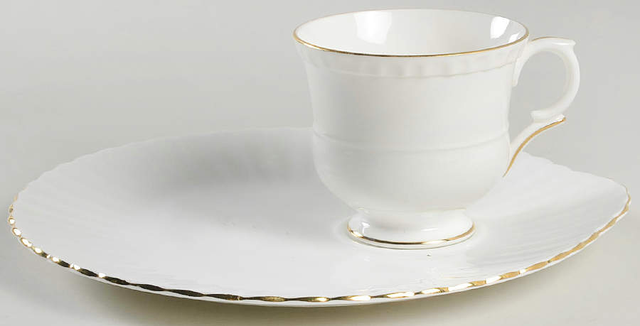 A807 Snack Plate & Cup Set by Crown Staffordshire-1