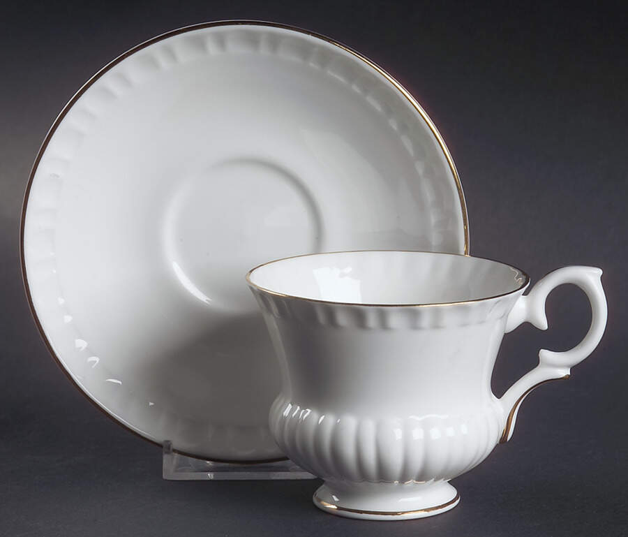 A807 Footed Cup & Saucer Set by Crown Staffordshire-1