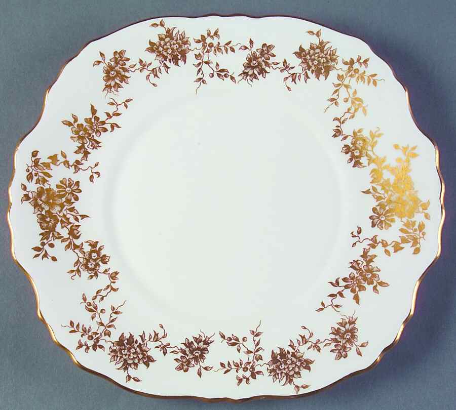 Aristocrat Square Handled Cake Plate by Crown Staffordshire-1