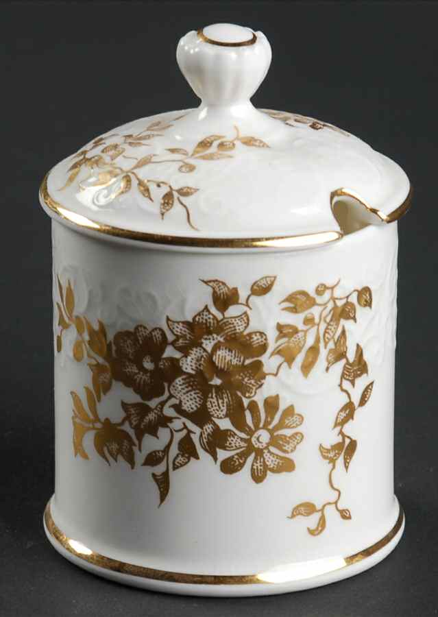 Aristocrat Mustard Jar & Lid by Crown Staffordshire-1