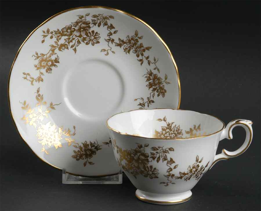 Aristocrat Footed Cup & Saucer Set by Crown Staffordshire-1