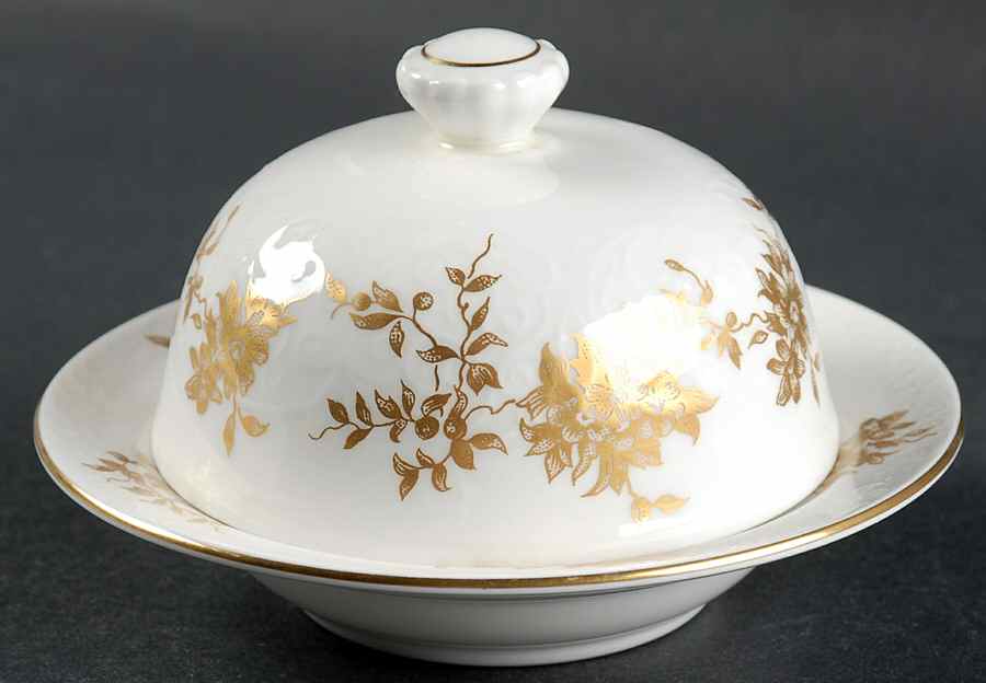 Aristocrat Mini Round Covered Butter by Crown Staffordshire-1