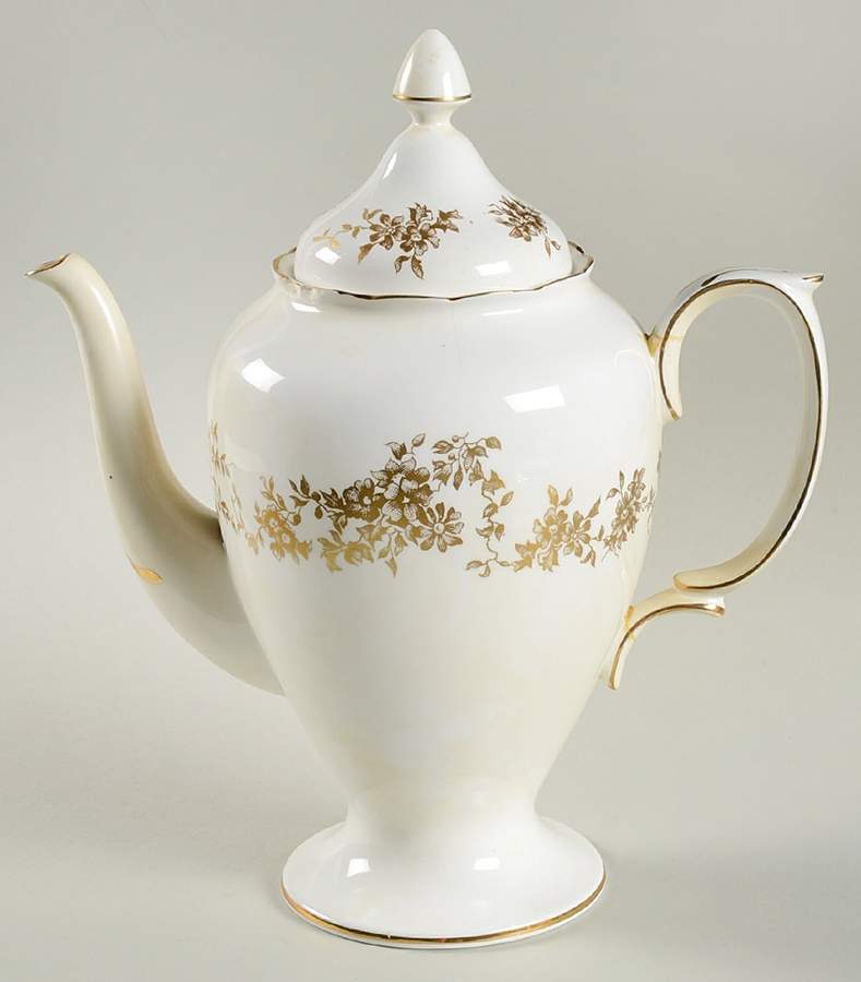 Aristocrat Coffee Pot & Lid by Crown Staffordshire-1
