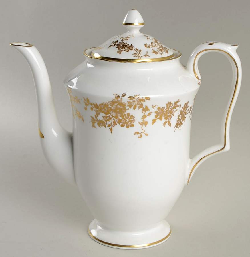 Aristocrat Coffee Pot & Lid by Crown Staffordshire-1