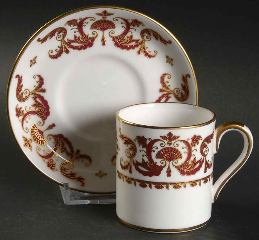 Berkeley Square Flat Demitasse Cup & Saucer Set by Crown Staffordshire-1