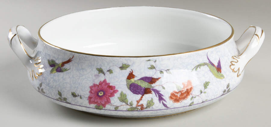 Bird of Paradise Round Vegetable No Lid by Crown Staffordshire-1