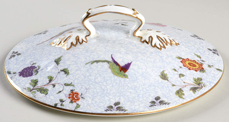 Bird of Paradise Lid for Round Vegetable by Crown Staffordshire-1