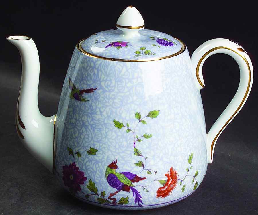 Bird of Paradise Teapot & Lid by Crown Staffordshire-1