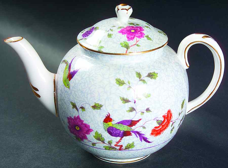 Bird of Paradise Small Teapot & Lid by Crown Staffordshire-1