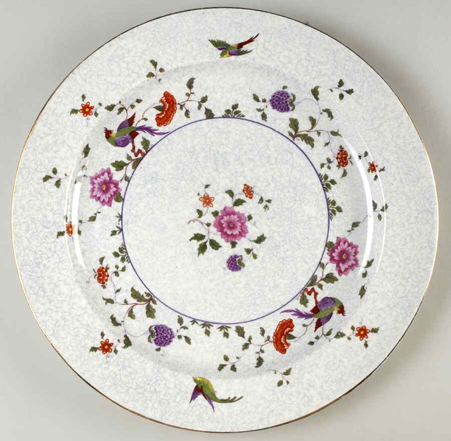 Bird of Paradise 13" Chop Plate (Round Platter) by Crown Staffordshire-1