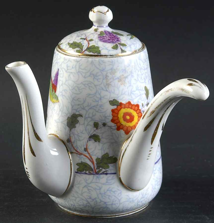 Bird of Paradise Mini Coffee Pot & Lid by Crown Staffordshire-1