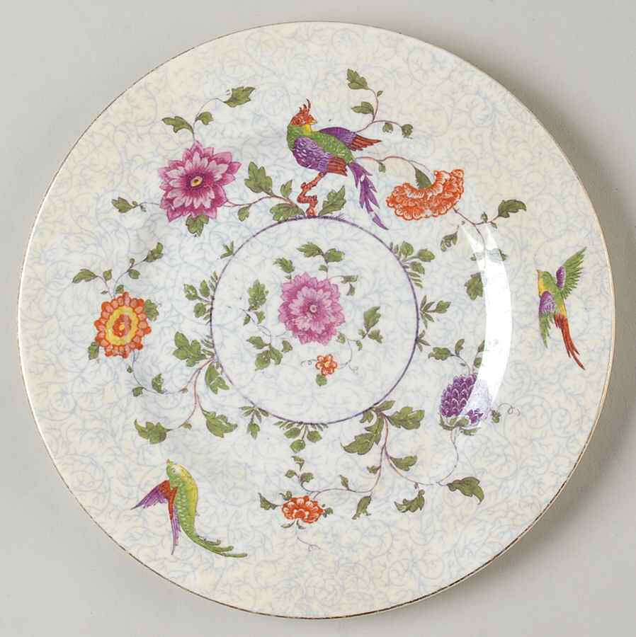 Bird of Paradise Salad Plate by Crown Staffordshire-1