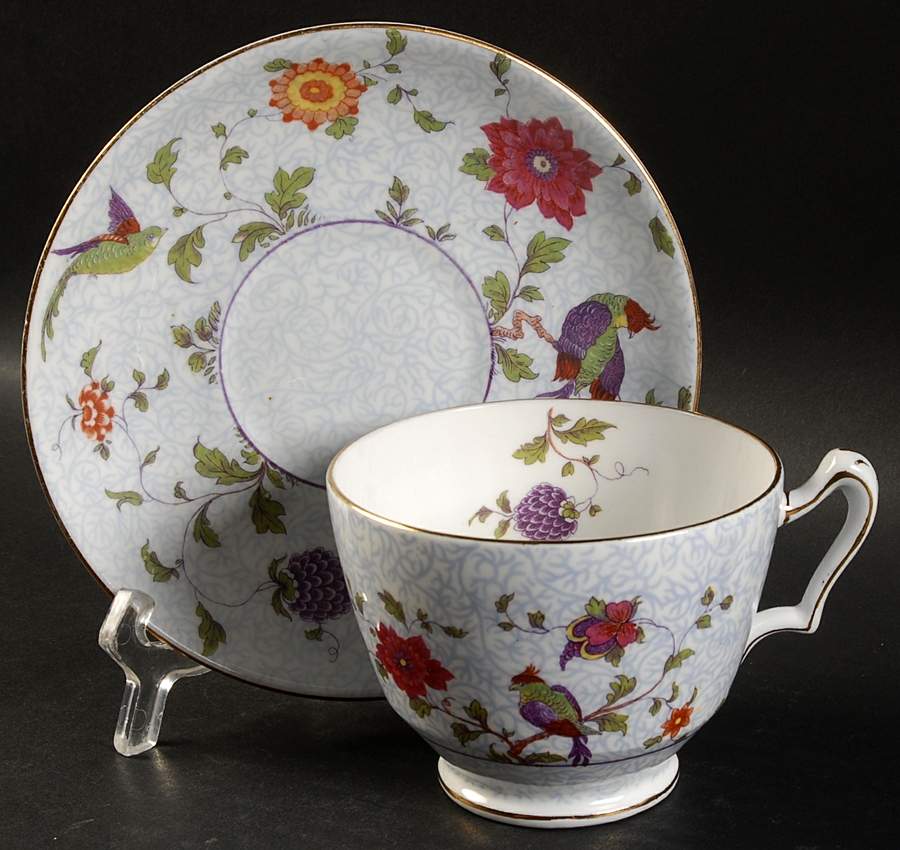 Bird of Paradise Oversized Cup & Saucer Set by Crown Staffordshire-1