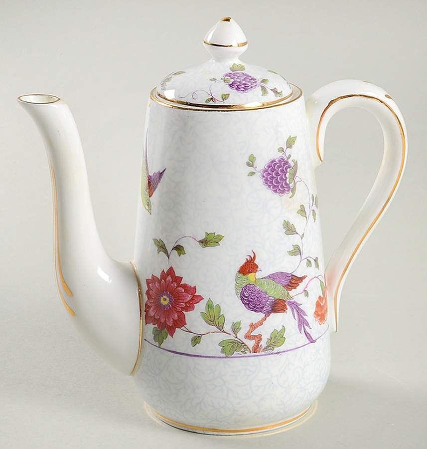 Bird of Paradise Mini Coffee Pot & Lid by Crown Staffordshire-1