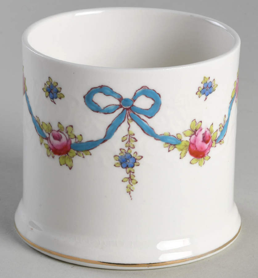 Blue Bow Jam/Jelly No Lid by Crown Staffordshire-1