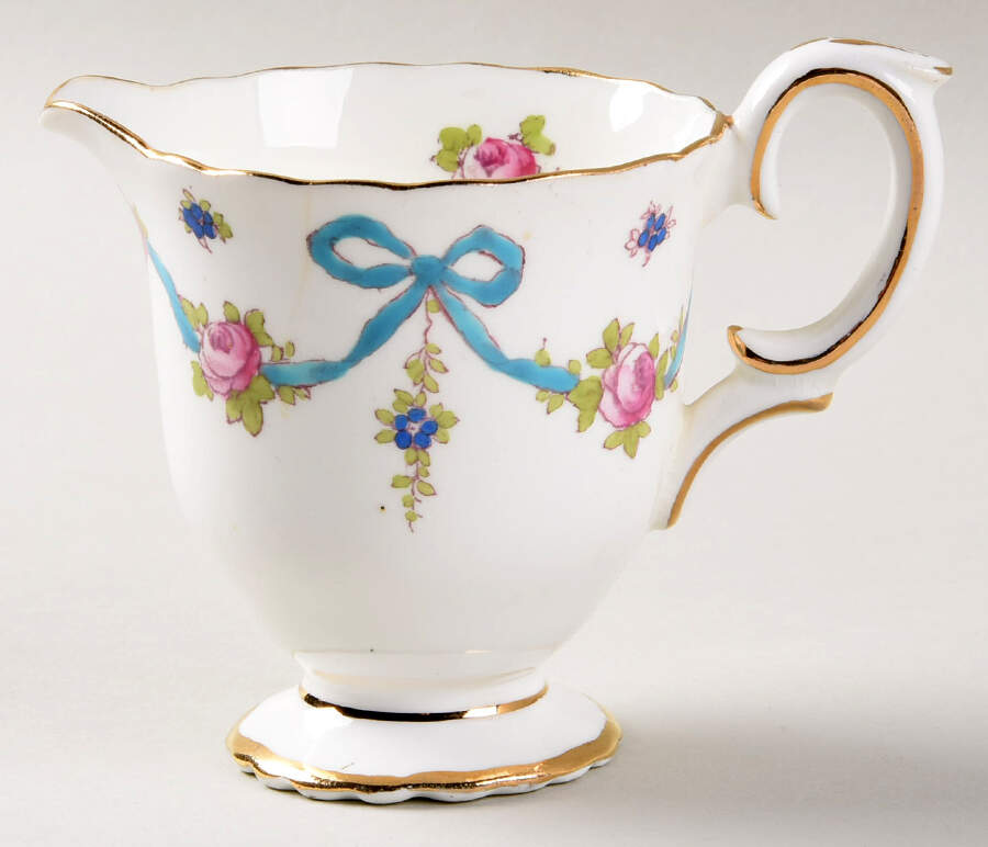 Blue Bow Mini Creamer by Crown Staffordshire-1