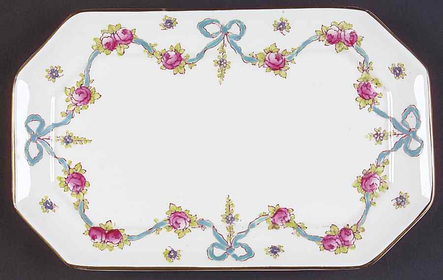 Blue Bow Relish by Crown Staffordshire-1