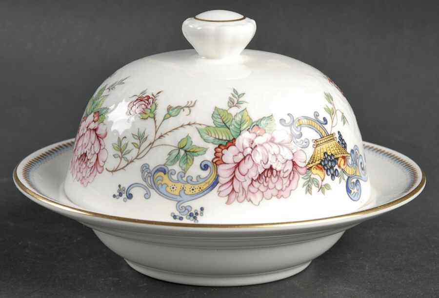 Chelsea Manor Mini Round Covered Butter by Crown Staffordshire-1