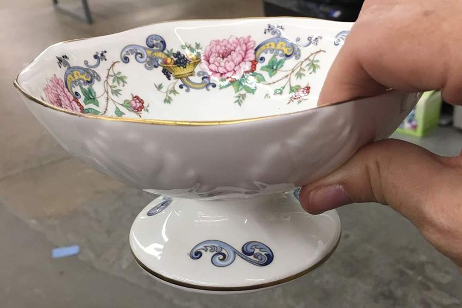 Chelsea Manor Footed Bon Bon by Crown Staffordshire-1