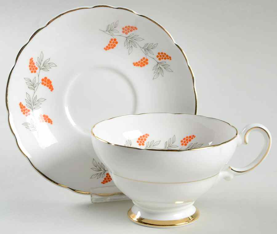 CRS2 Footed Cup & Saucer Set by Crown Staffordshire-1