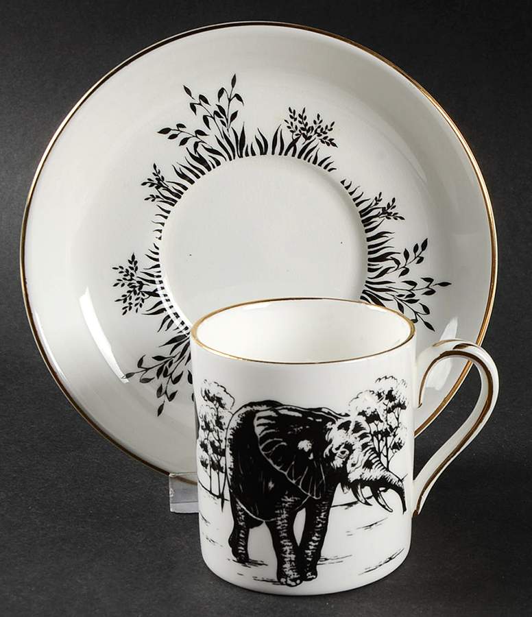 CRS3 Flat Demitasse Cup & Saucer Set by Crown Staffordshire-1