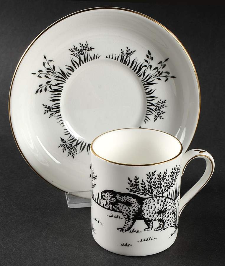 CRS3 Flat Demitasse Cup & Saucer Set by Crown Staffordshire-1