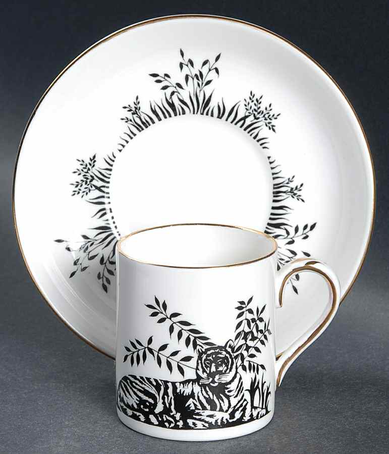 CRS3 Flat Demitasse Cup & Saucer Set by Crown Staffordshire-1