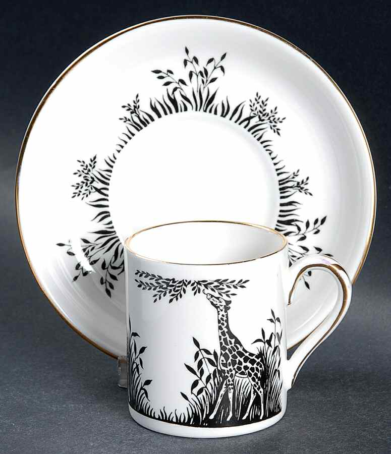 CRS3 Flat Demitasse Cup & Saucer Set by Crown Staffordshire-1