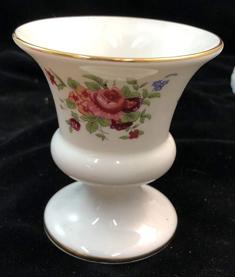 Dresden Spray 3" Posey Pot by Crown Staffordshire-1