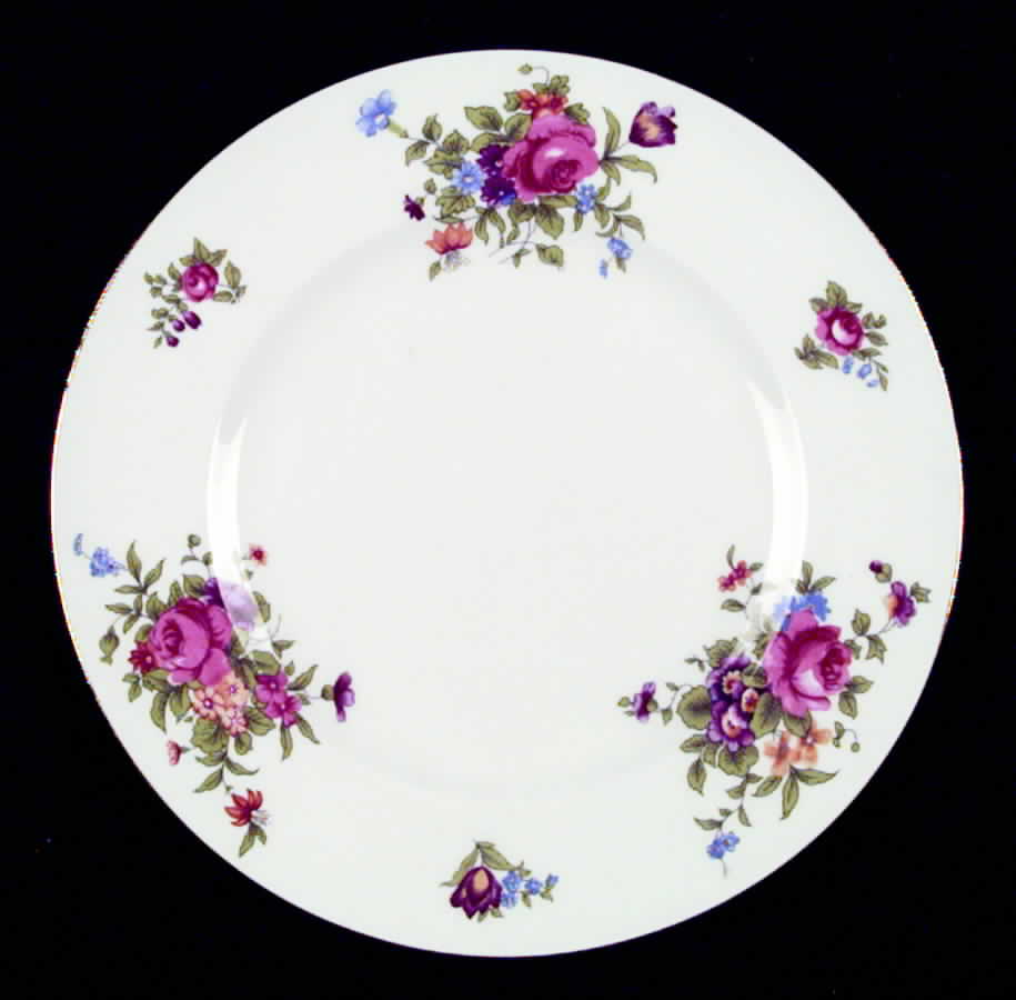 Dresden Spray Salad Plate by Crown Staffordshire-1