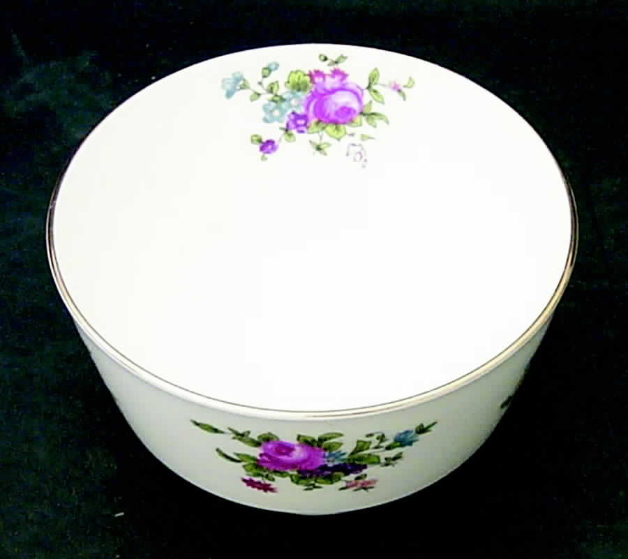 Dresden Spray Cranberry Bowl by Crown Staffordshire-1
