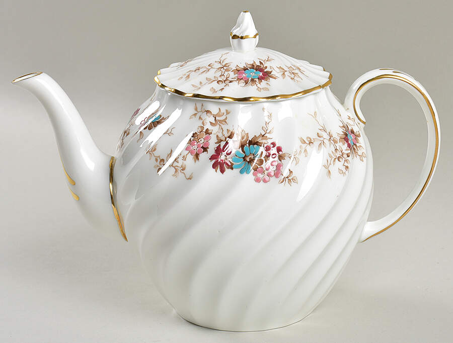 Elizabethan Teapot & Lid by Crown Staffordshire-1