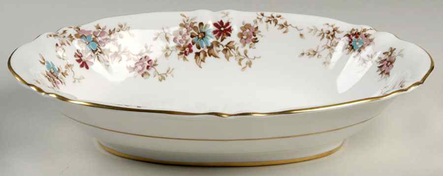 Elizabethan 10" Oval Vegetable Bowl by Crown Staffordshire-1