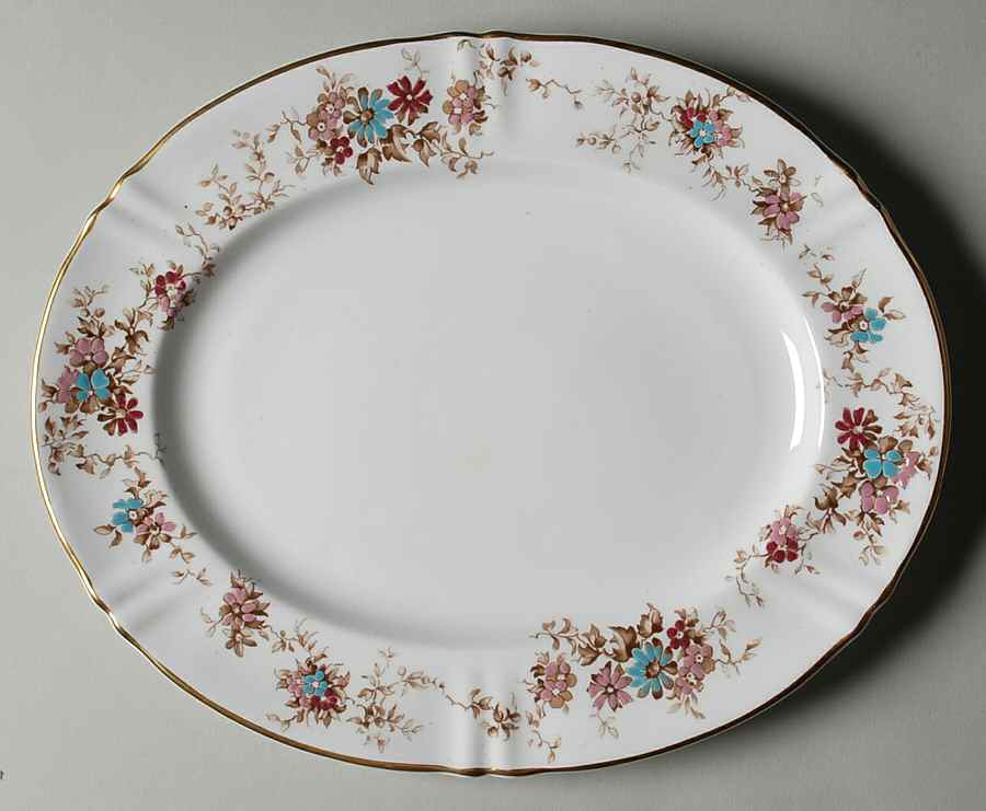 Elizabethan 11" Oval Serving Platter by Crown Staffordshire-1