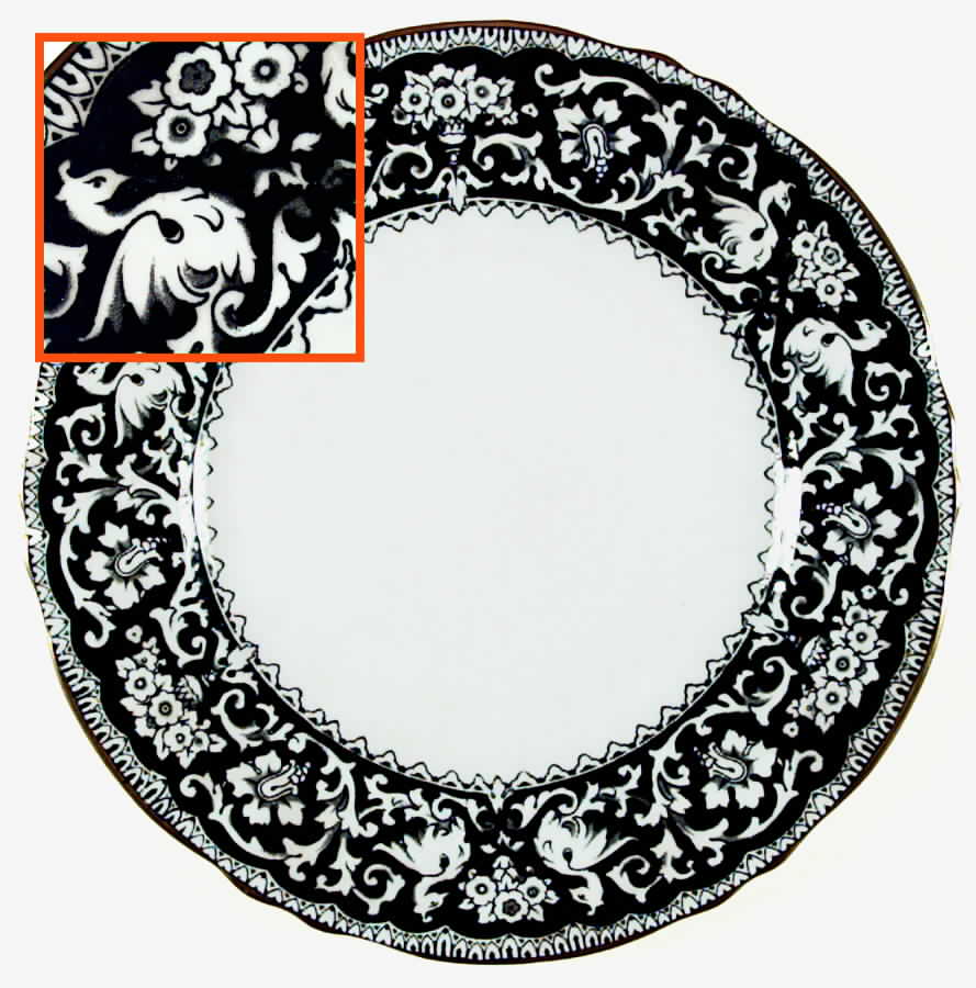Ellesmere Black Dinner Plate by Crown Staffordshire-1