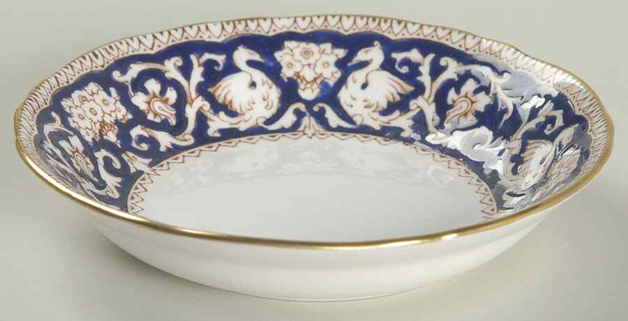 Ellesmere Cobalt Blue Fruit/Dessert (Sauce) Bowl by Crown Staffordshire-1