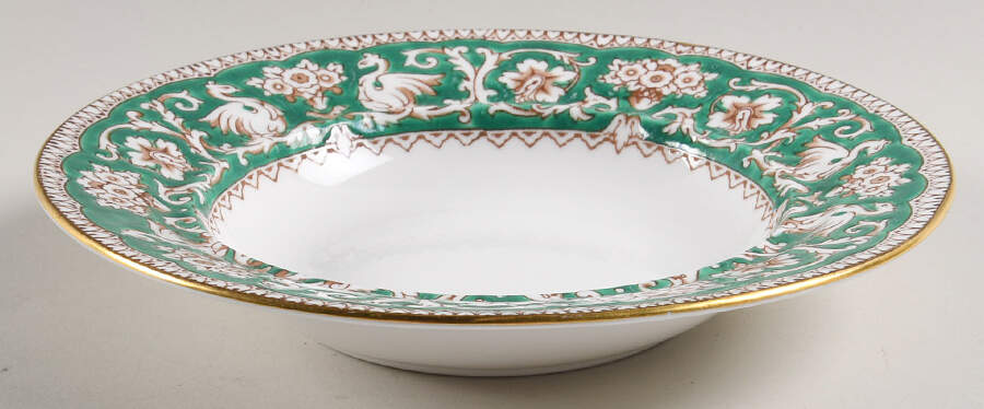 Ellesmere Green Round Butter No Lid by Crown Staffordshire-1
