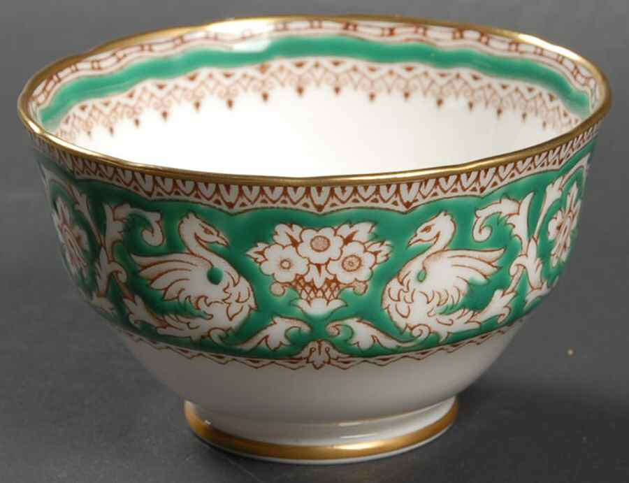 Ellesmere Green Mini Open Sugar Bowl by Crown Staffordshire-1