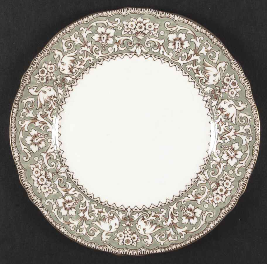 Ellesmere Olive Green Dinner Plate by Crown Staffordshire-1