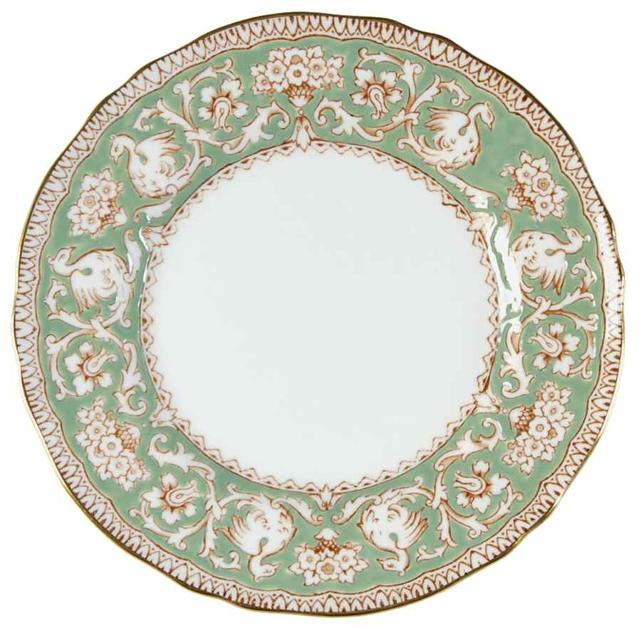 Ellesmere Olive Green Bread & Butter Plate by Crown Staffordshire-1