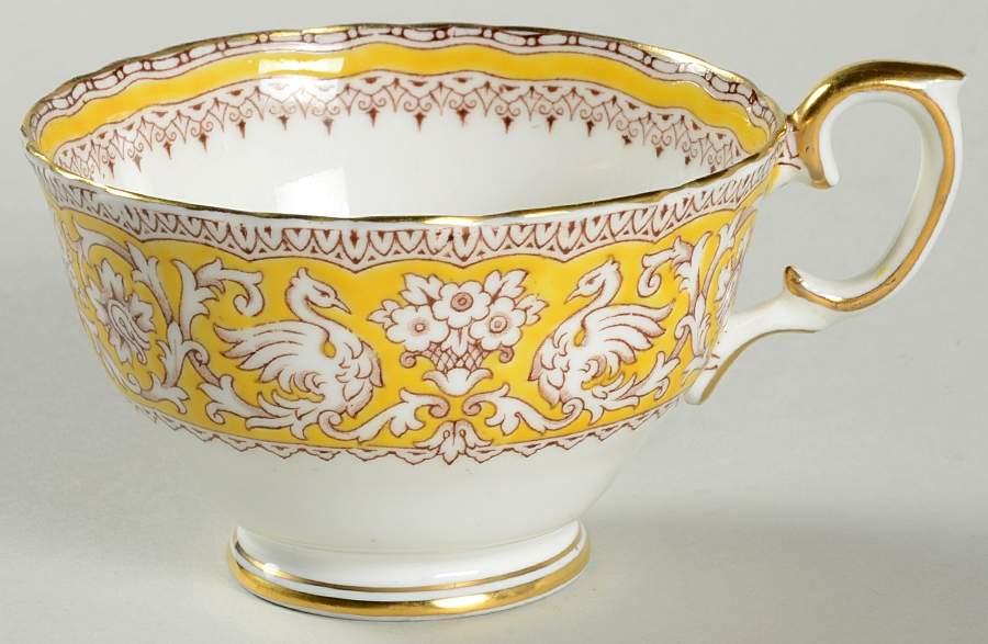 Ellesmere Yellow (Gold Trim) Footed Cup by Crown Staffordshire-1