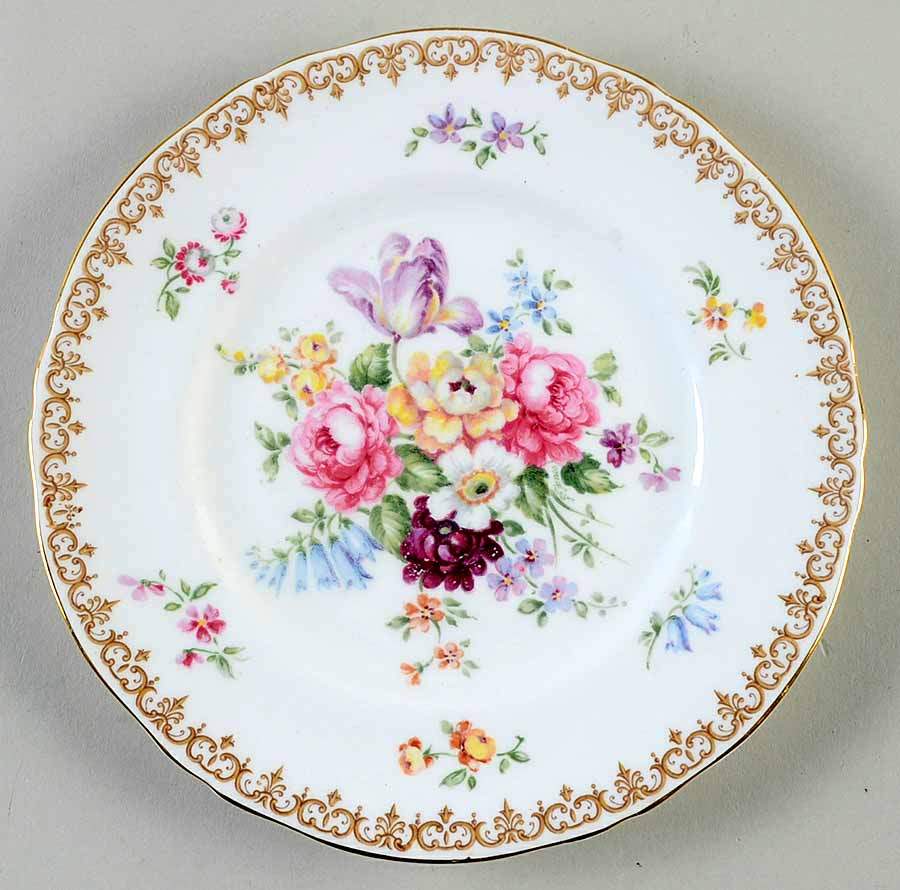 England's Bouquet Salad Plate by Crown Staffordshire-1