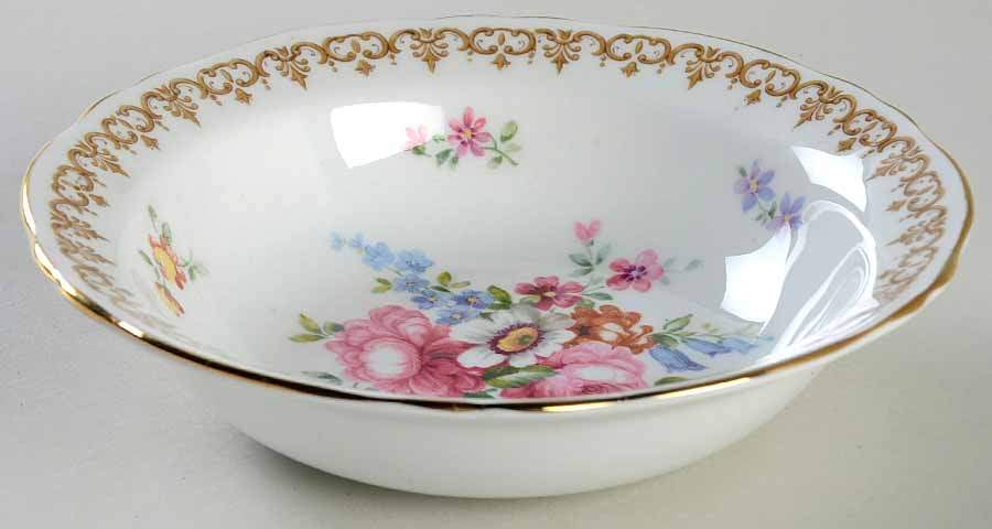 England's Bouquet Rim Cereal Bowl by Crown Staffordshire-1