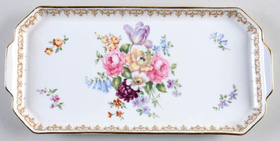 England's Bouquet Large Sandwich Tray by Crown Staffordshire-1