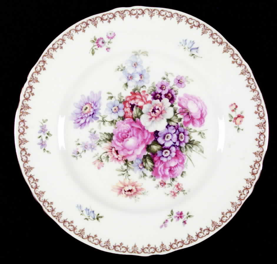 England's Bouquet Dinner Plate by Crown Staffordshire-1