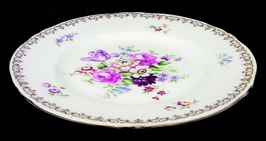 England's Bouquet Luncheon Plate by Crown Staffordshire-1